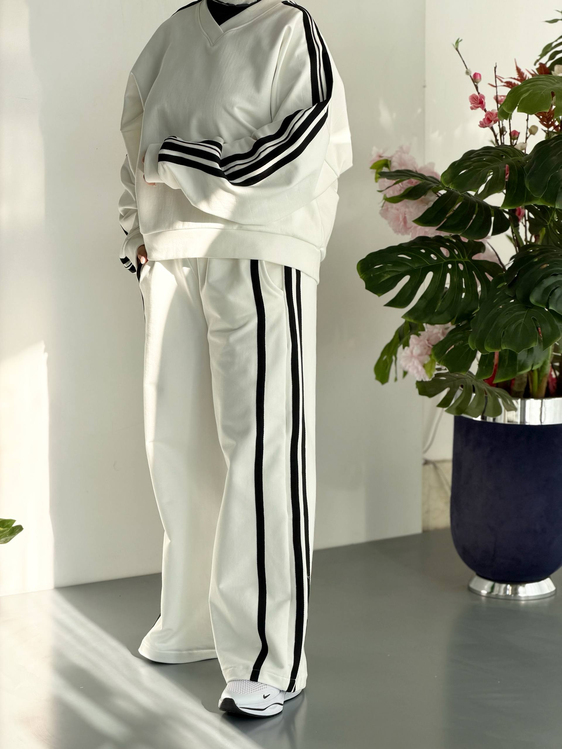 ست دورس شلوار یقه هفت دخترانه